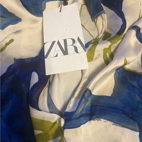 Zara Blue and Green Floral Jumpsuit - Picture 5 of 5